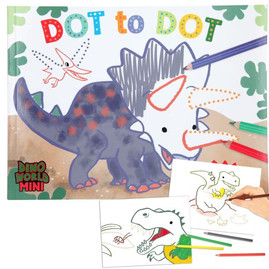 Dino World stip naar stip kleurboek MINI DINO