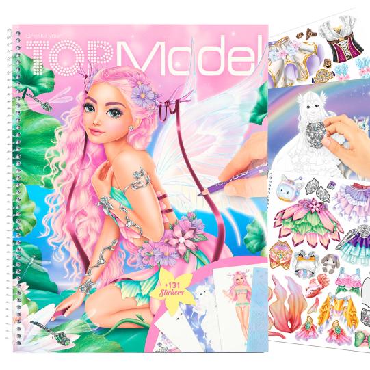 Create your TOPModel kleurboek met stickers Fantasy
