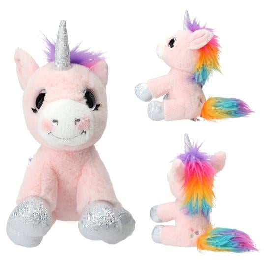 Ylvi knuffel eenhoorn roze 21 cm