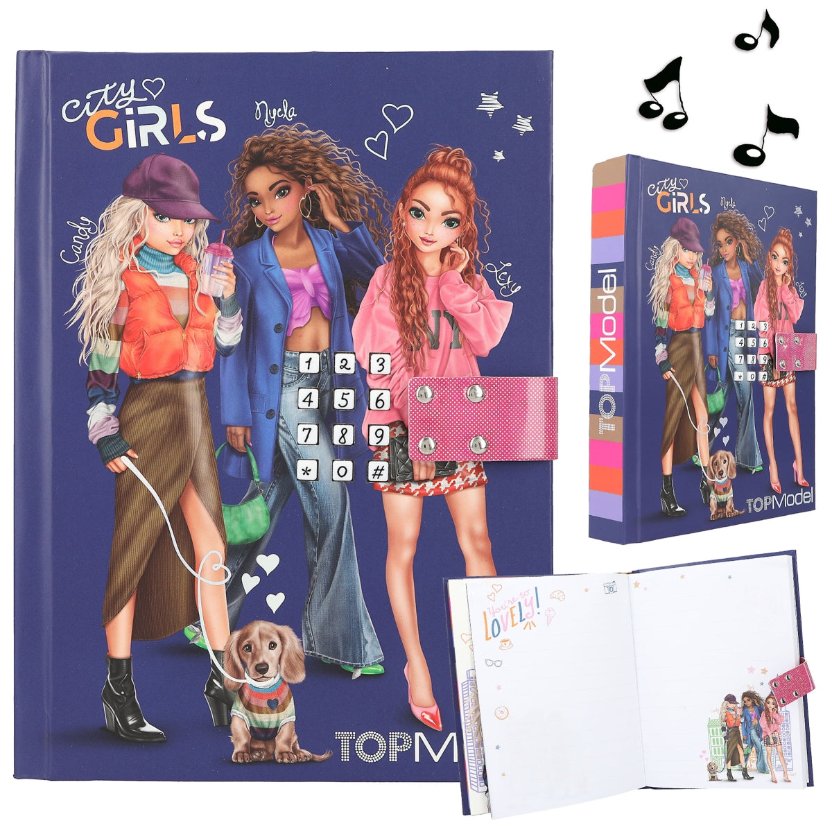 TOPModel dagboek met geheime code CITY GIRLS