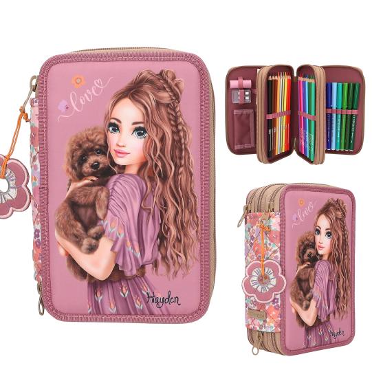 TOPModel 3-vaks etui FLORAL
