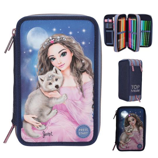 TOPModel 3-vaks etui WOLF