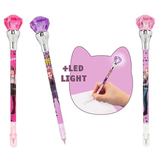 TOPModel pen met licht REBEL KITTY