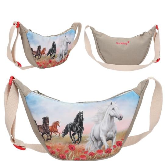 Miss Melody kleine halfronde schoudertas POPPY SAND