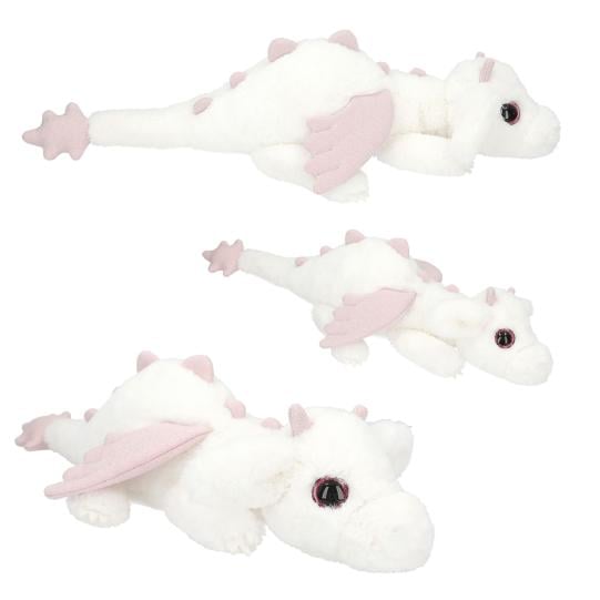 TOPModel knuffel draak wit met roze vleugels