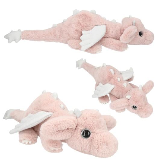 TOPModel knuffel draak roze met zilveren vleugels