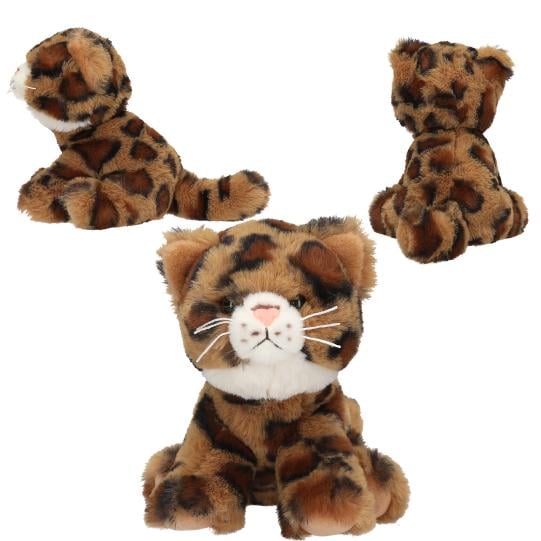 TOPModel knuffel kat panterprint 16 cm