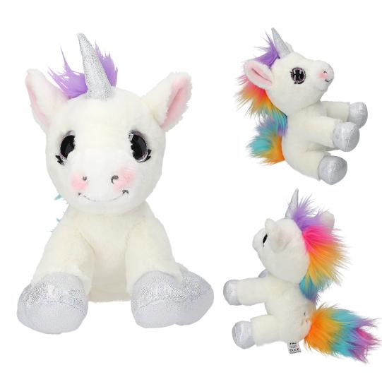 Ylvi knuffel eenhoorn wit 22 cm