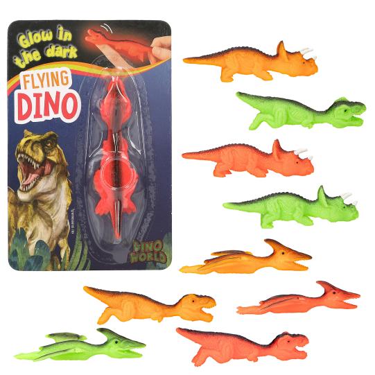 Dino World vliegende glow in the dark dino