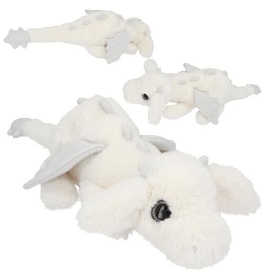SNUKIS knuffel draak wit