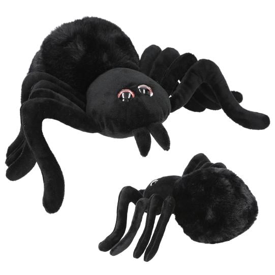 Adventure World knuffel spin 20 cm zwart