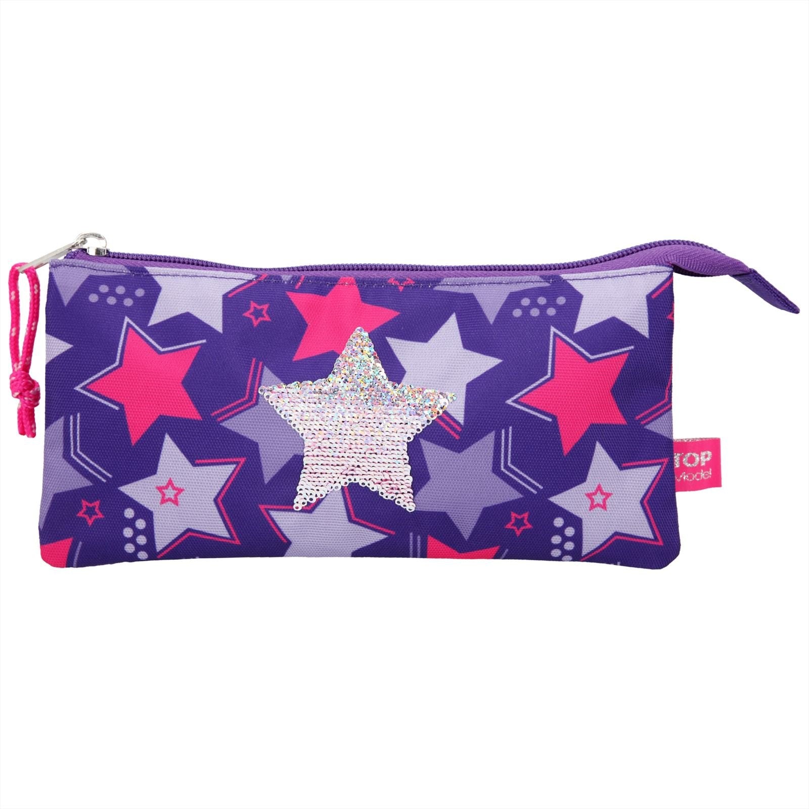 TOPModel etui met wrijfpaillet ten STARS