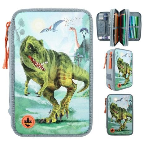 Depesche Dino World 3-vaks etui T-rex