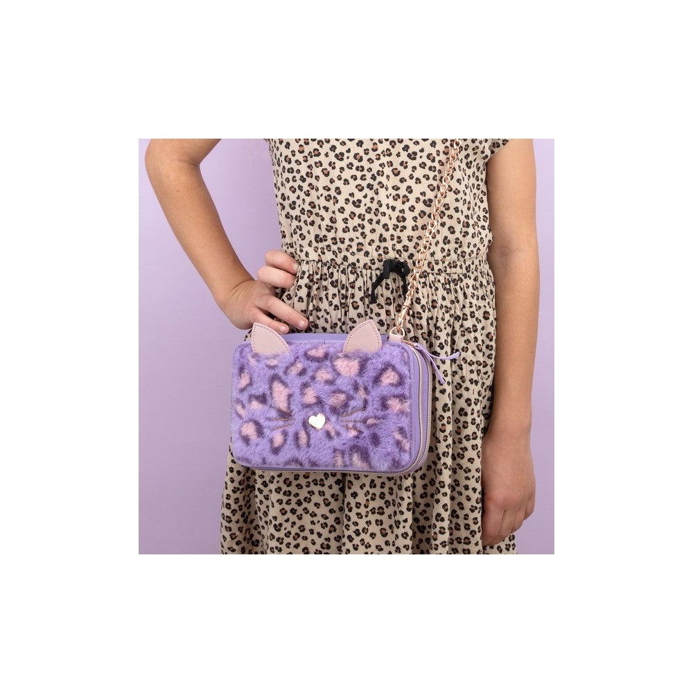 Depesche TOPModel 2-vaks etui met ketting LILAC LEO LOVE