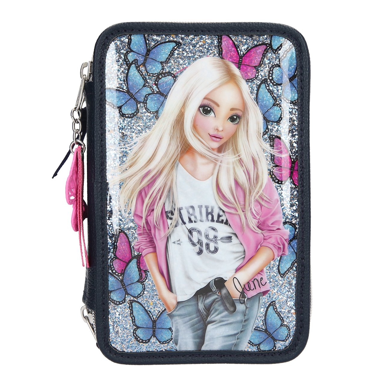 TOPModel 3-vaks etui BUTTERFLY