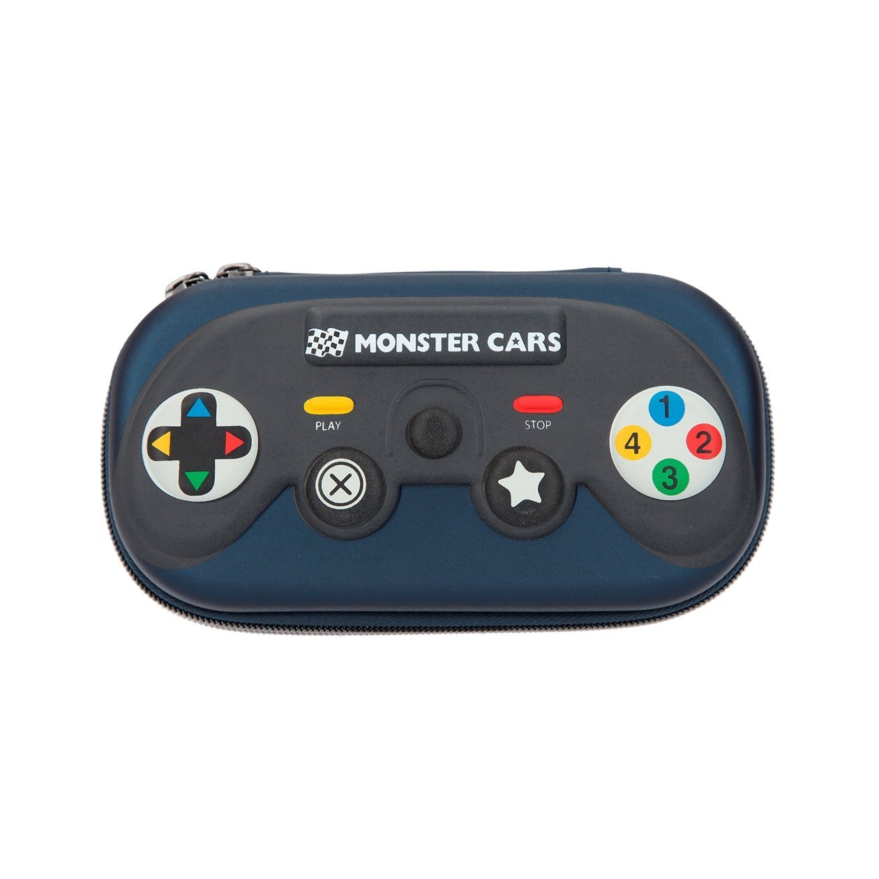 Monster Cars etui Controller blauw
