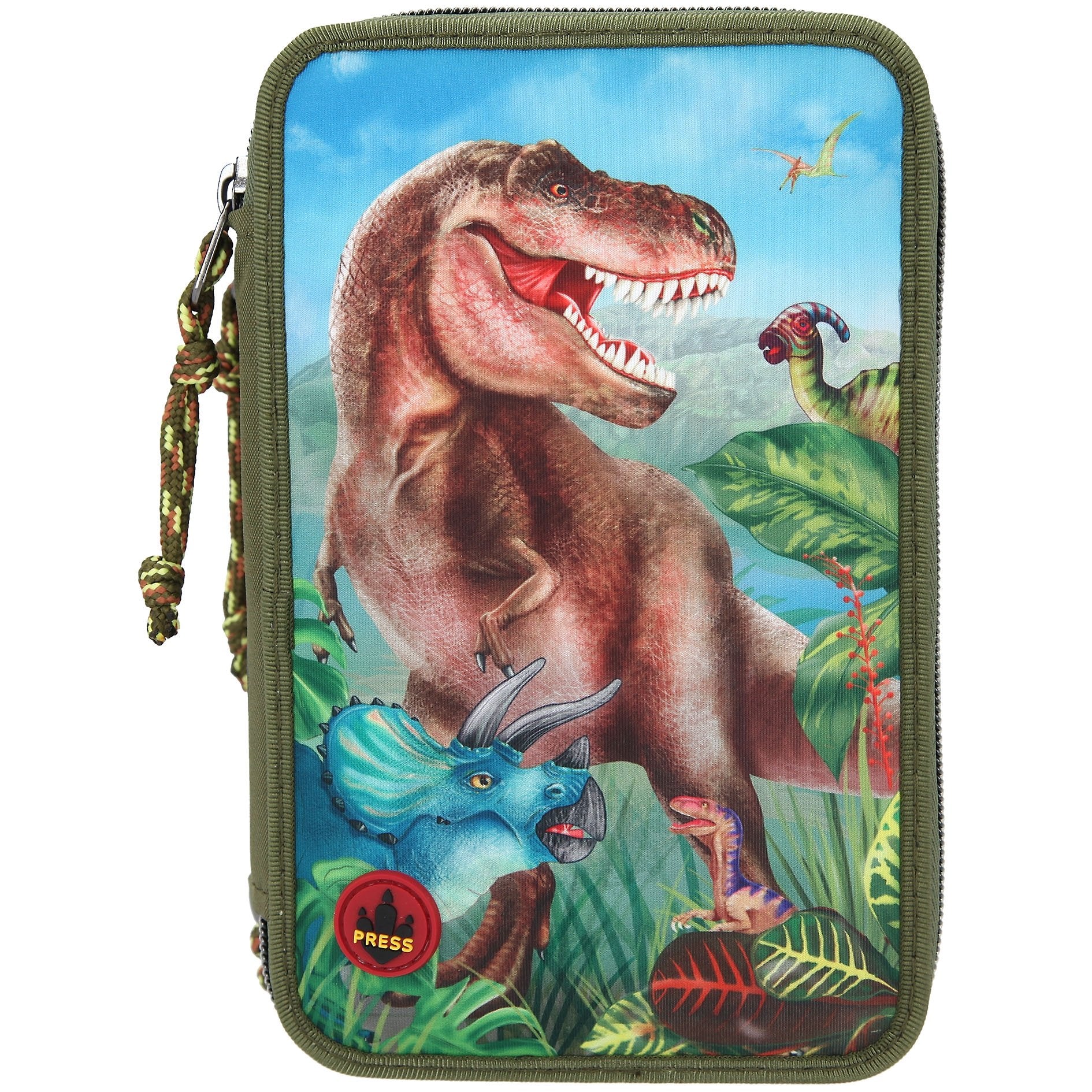 Dino World 3-vaks etui LED