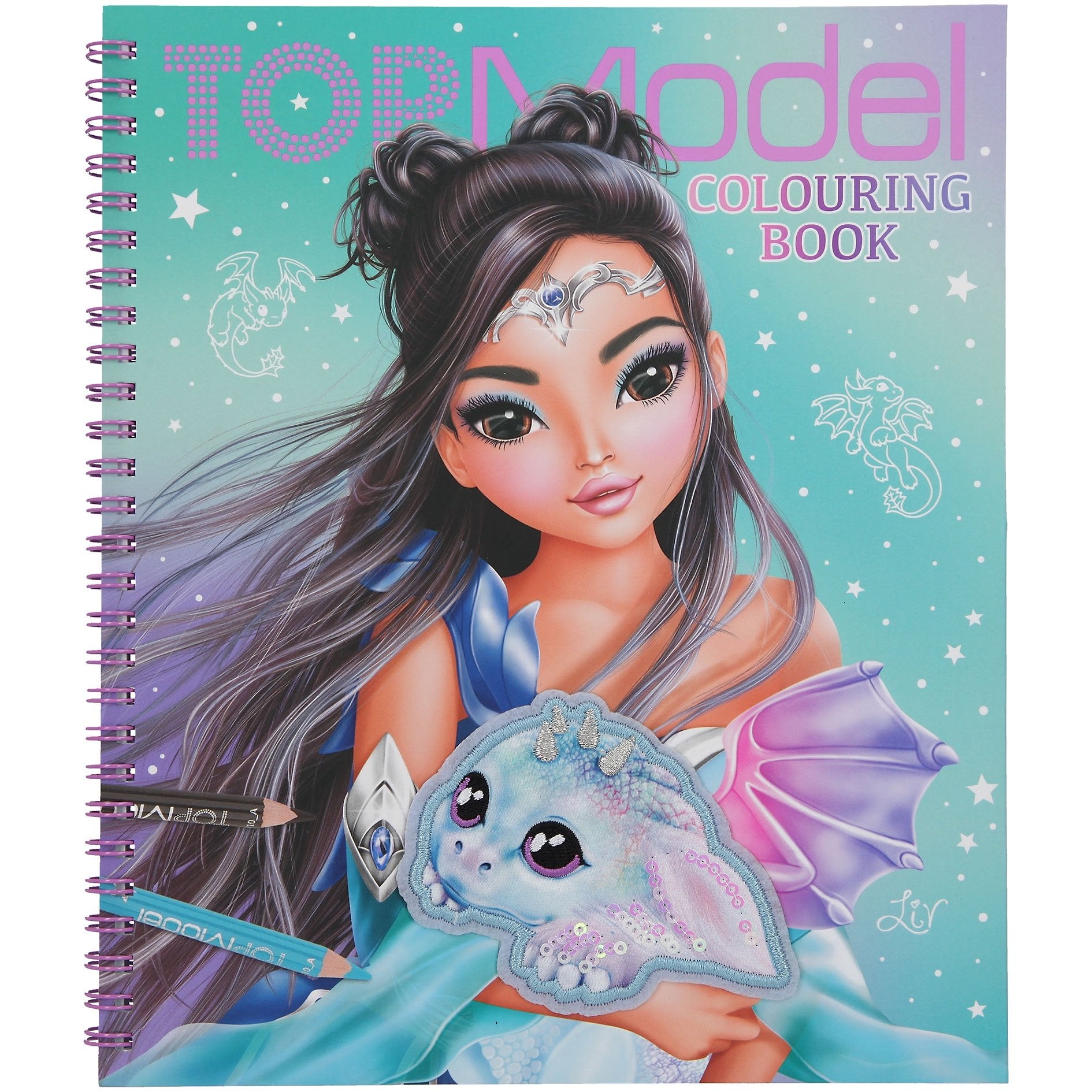 TOPModel kleurboek met pailletten DRAGON LOVE