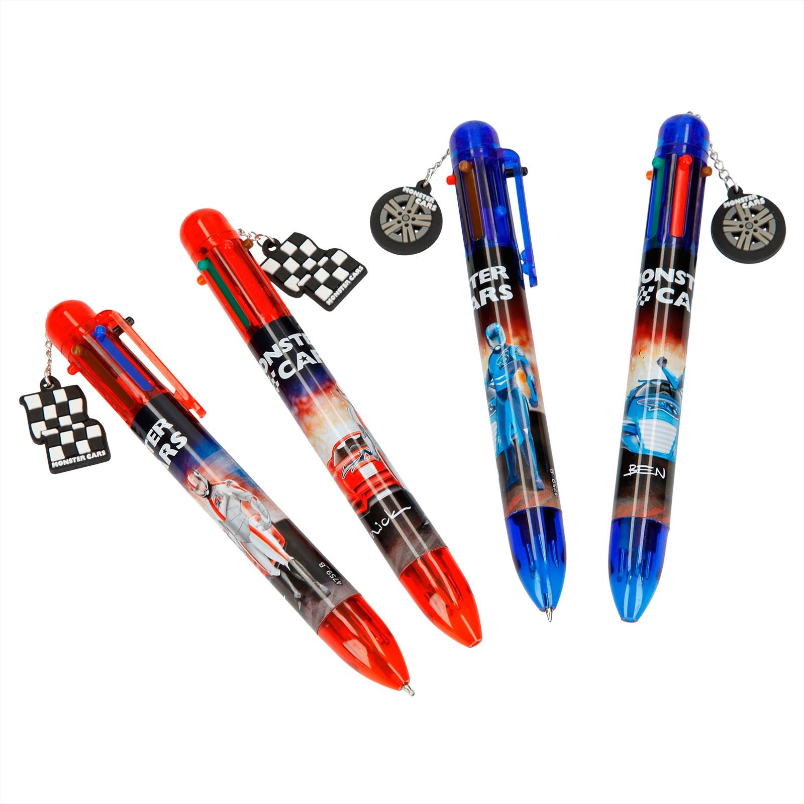 Monster Cars 6 kleuren pen