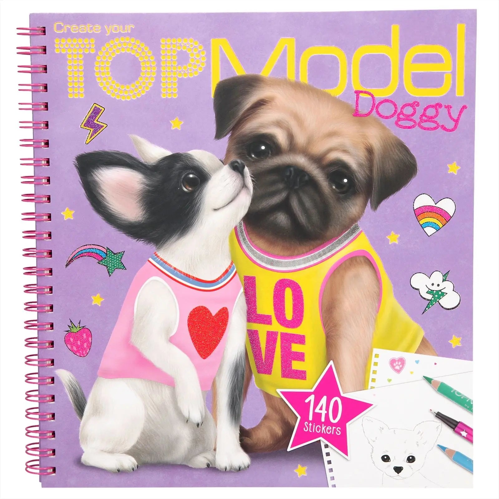TOPModel Create your doggy colouring book