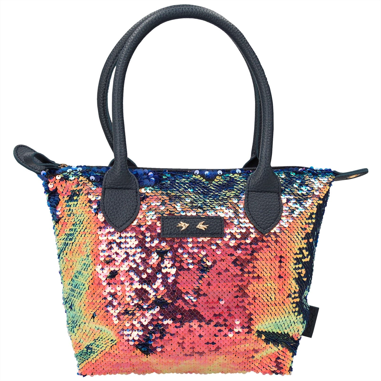 Trend LOVE handtas, met strijkpailletten navy