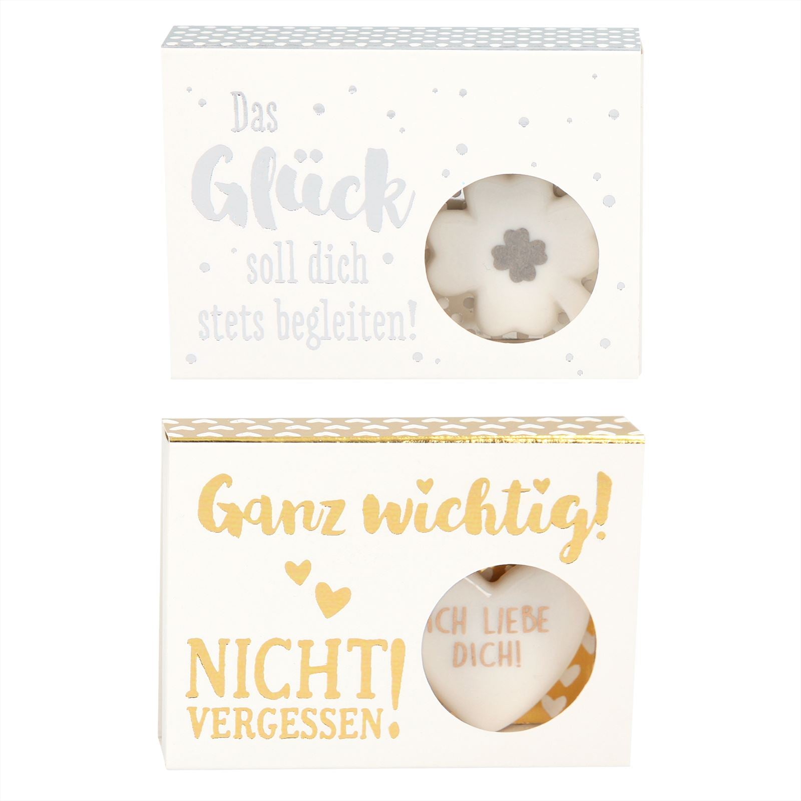 Porseleinen talisman in box