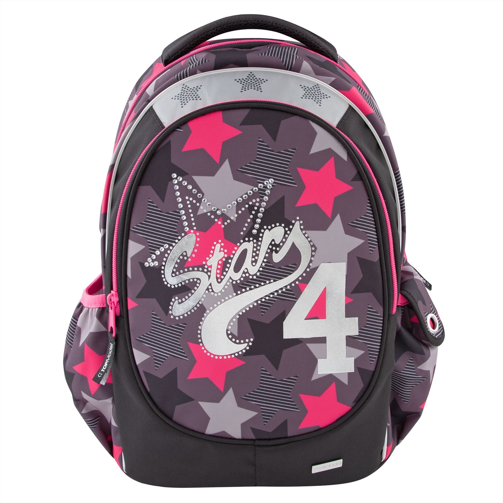 TOPModel schoolrugzak, soft, Stars zwart