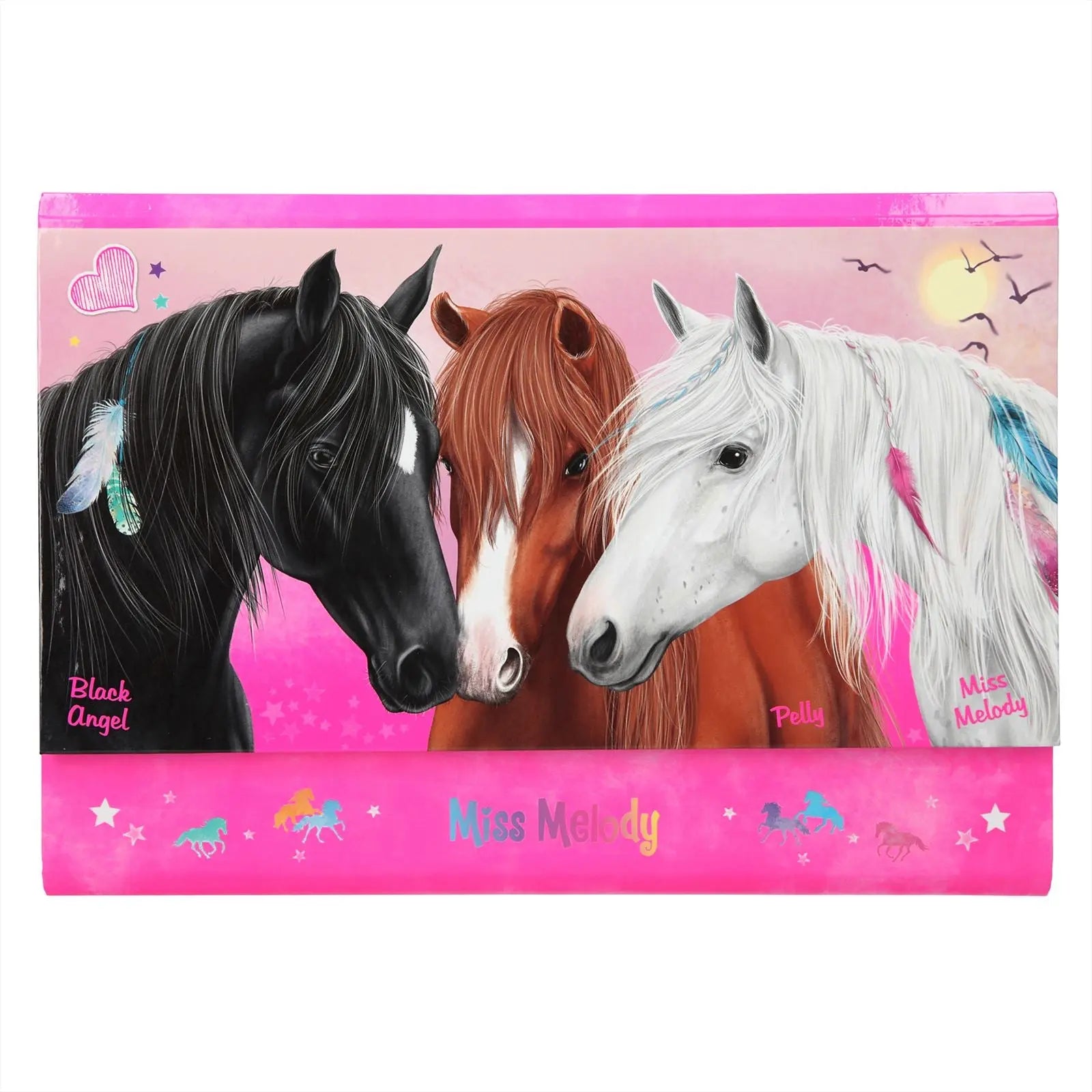 Miss Melody briefpapier in reg istermap roze