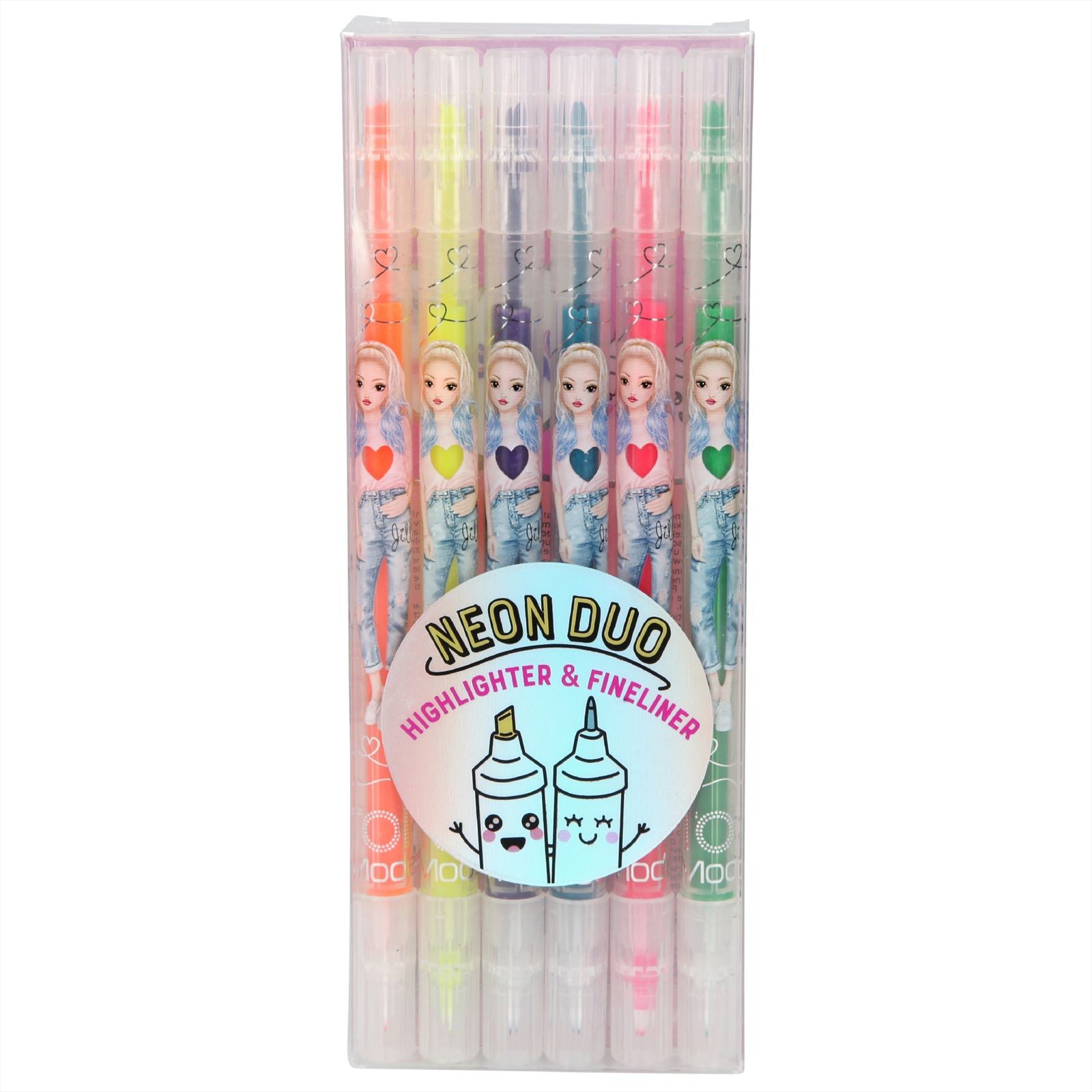 TOPModel neon markers met dubb ele punt