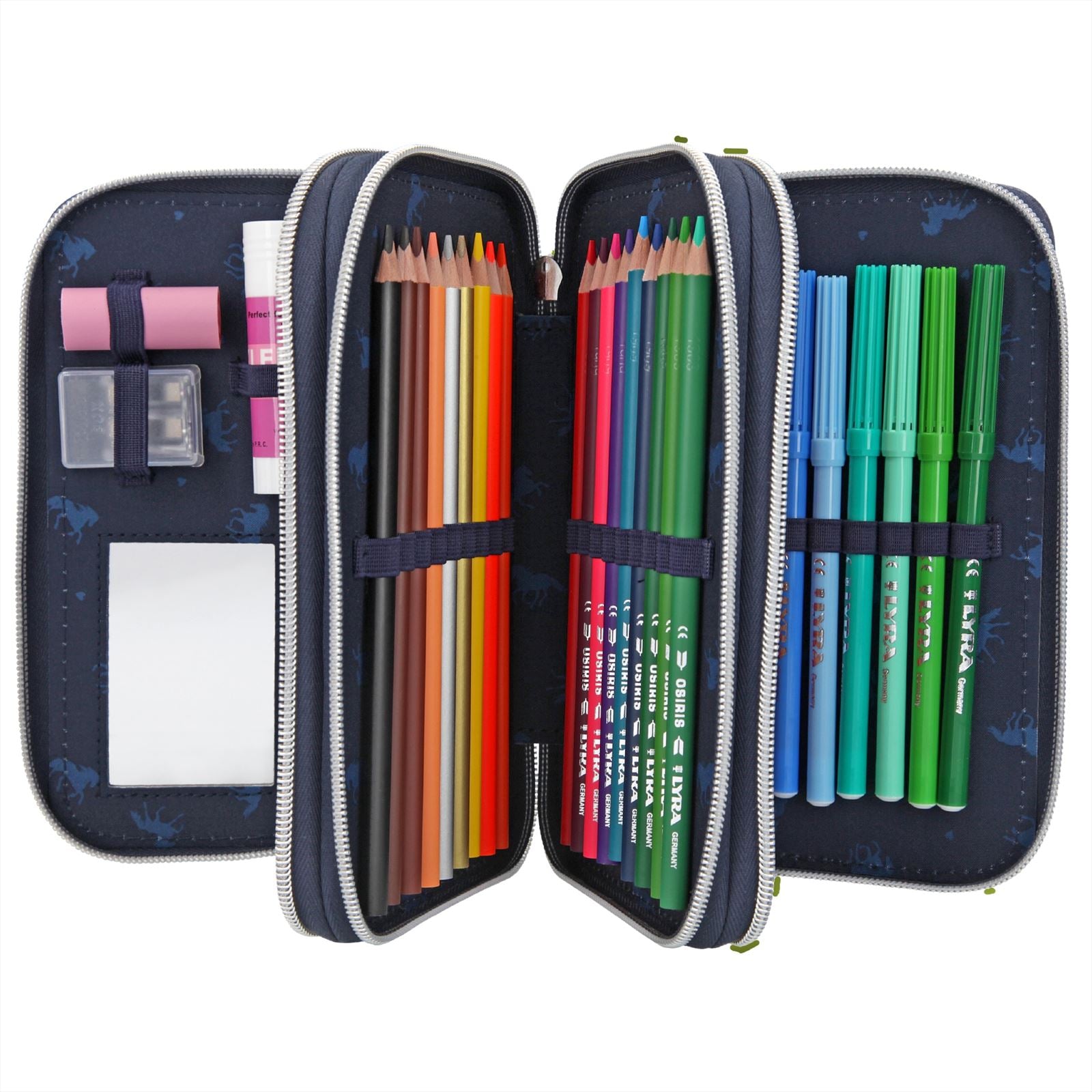 Miss Melody 3-vaks etui GLITTER OCEAN