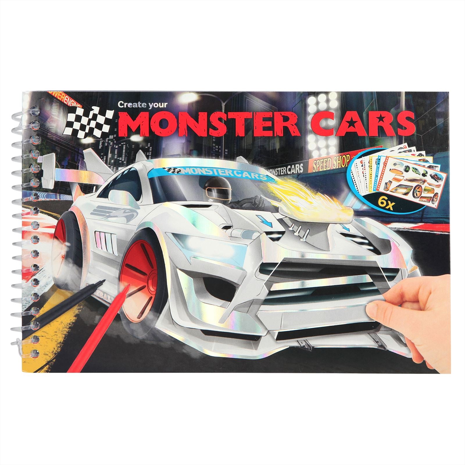 Monster Cars pocket kleurboek