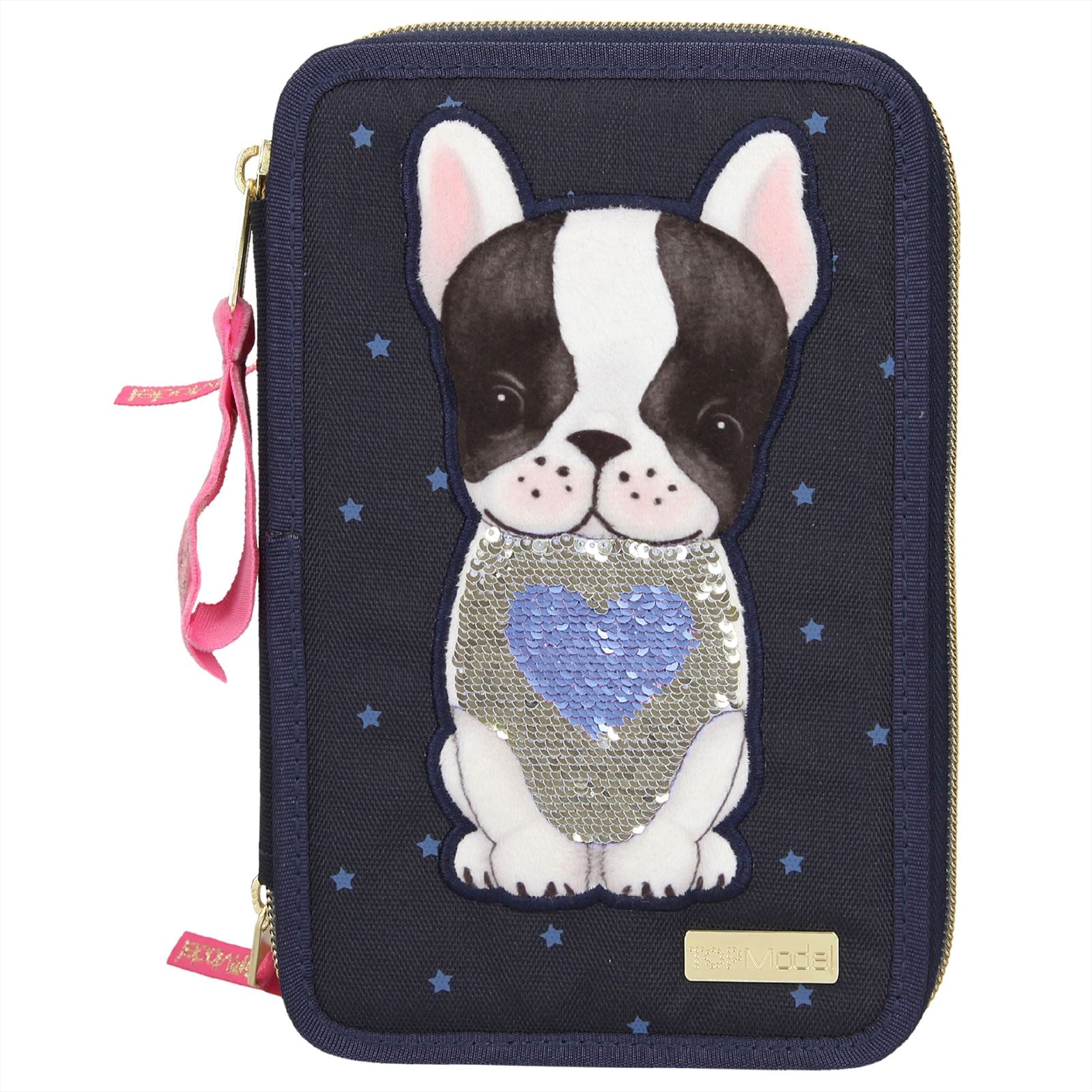 TOPModel 3-vaks etui, gevuld navy DOG