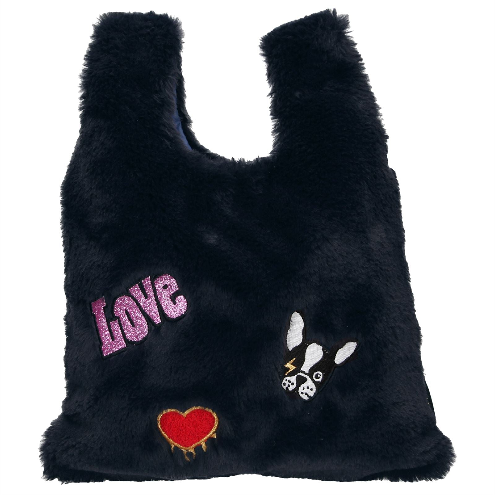 TOPModel tas van kunstbont don kerblauw DOG