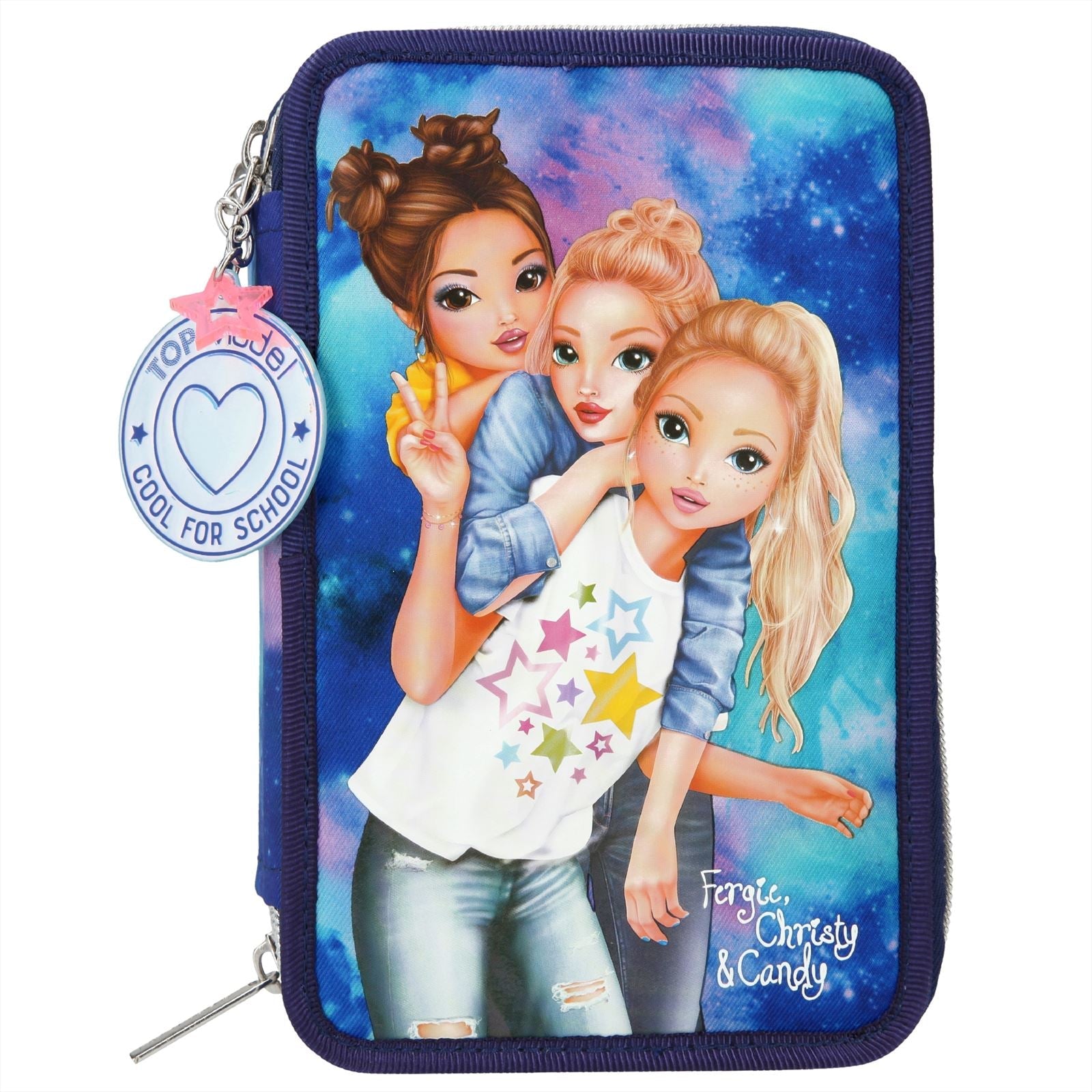 TOPModel 3-vaks etui, gevuldaquarel blauw