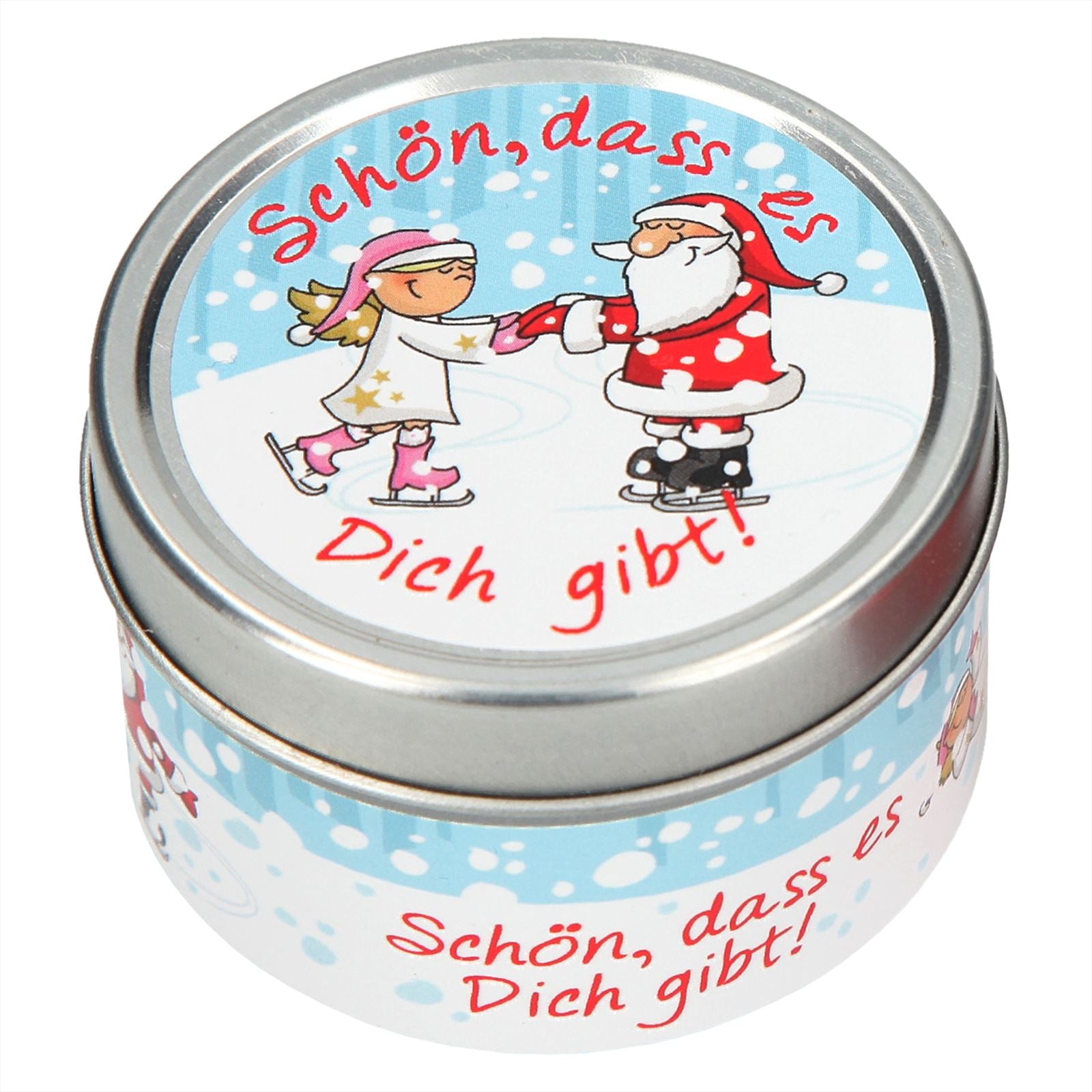Kerstmis geurkaars in blikken doosje