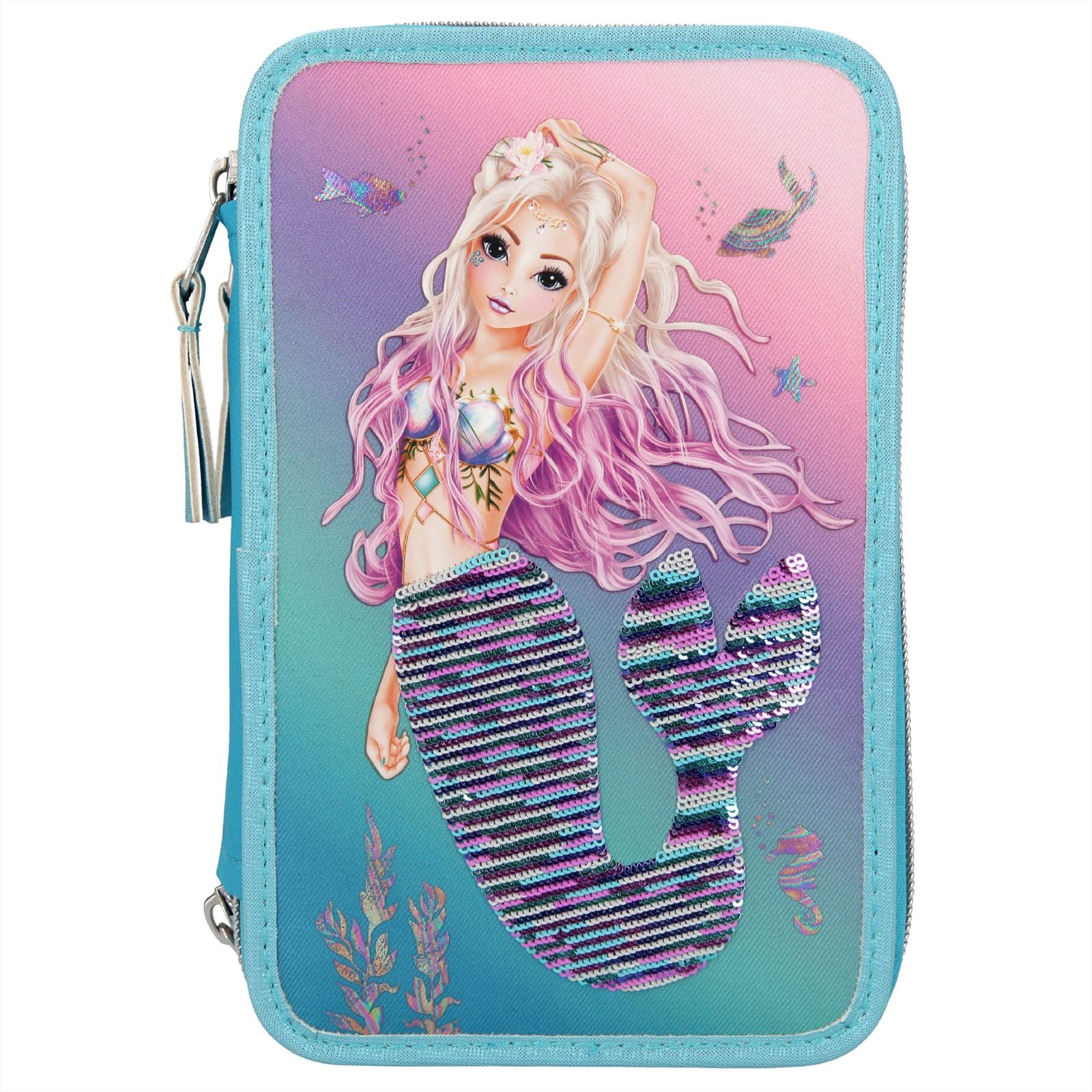 Fantasy Model 3-vaks etui gevuld met wrijfpailletten MERMAID