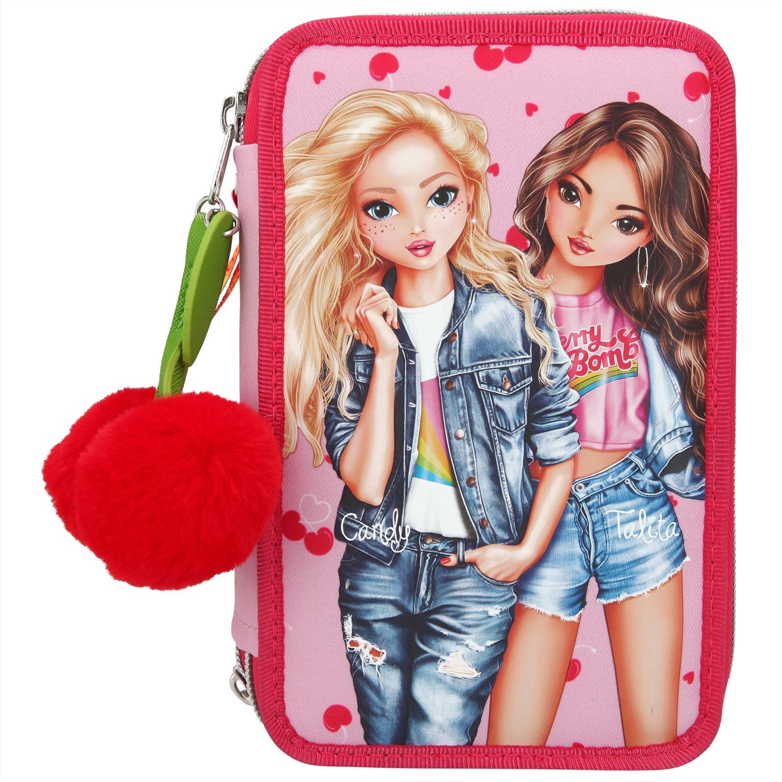 TOPModel 3-vaks etui, gevuld CHERRY BOMB