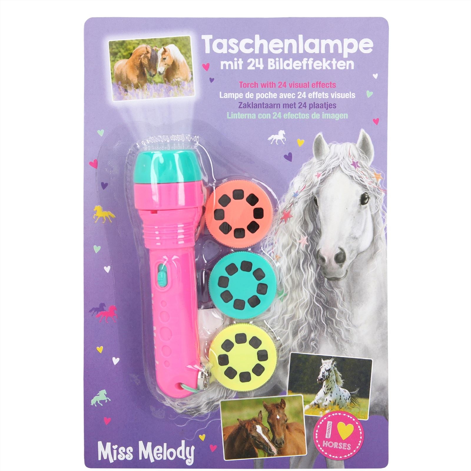 Miss Melody zaklamp met plaatjes