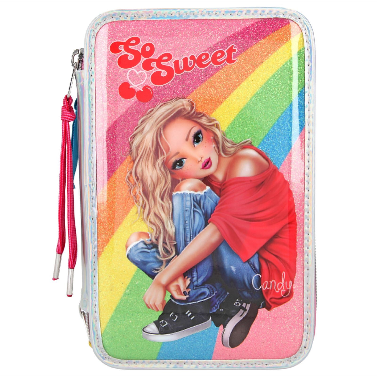 TOPModel 3-vaks etui gevuld CHERRY BOMB HOLO