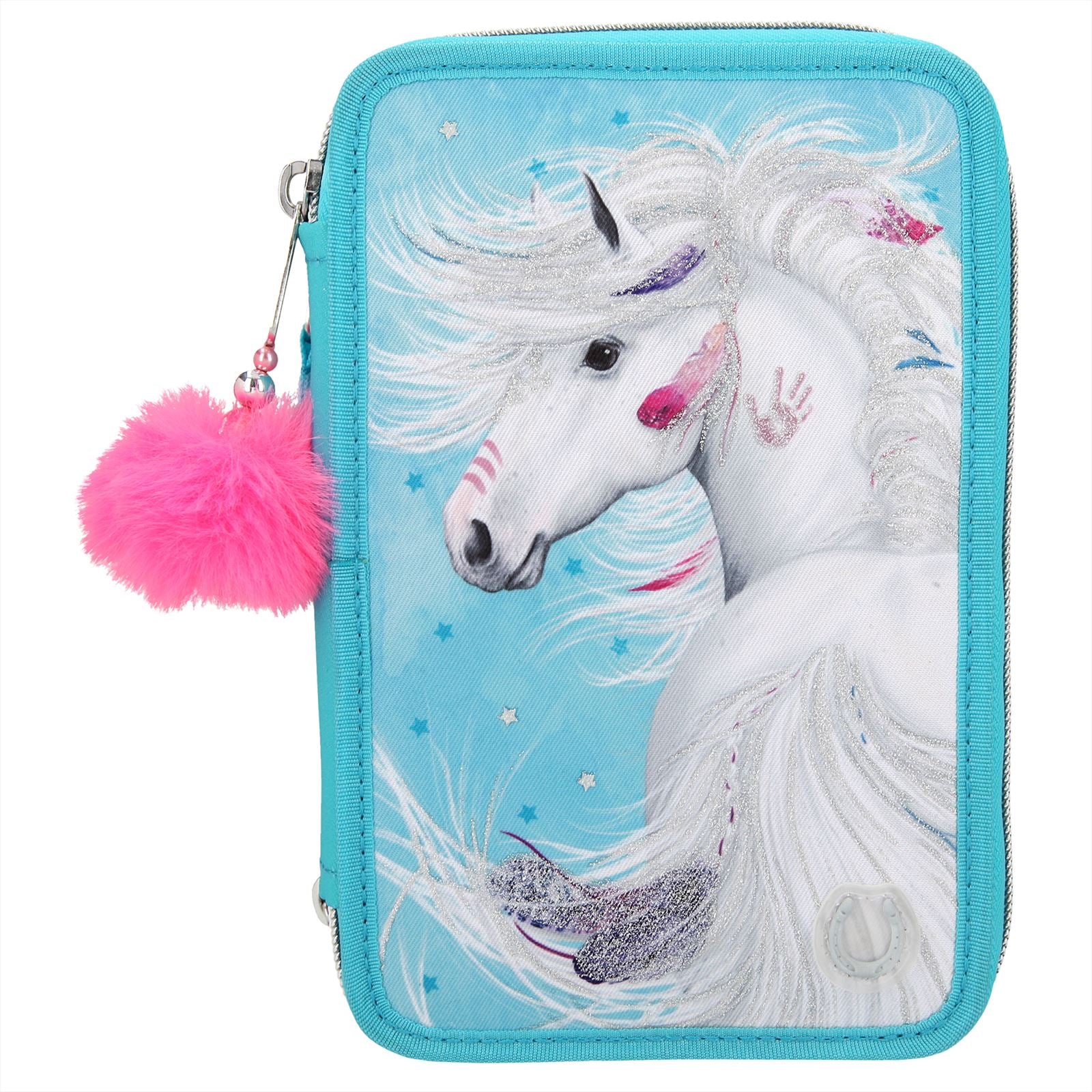Miss Melody 3-vaks etui LED turkoois