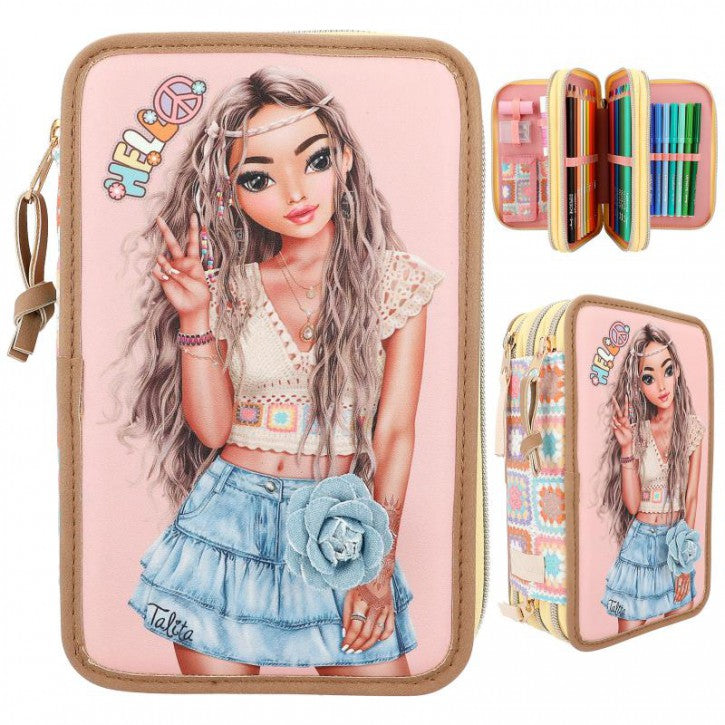Depesche TOPModel 3-vaks etui HIPPIE HEART