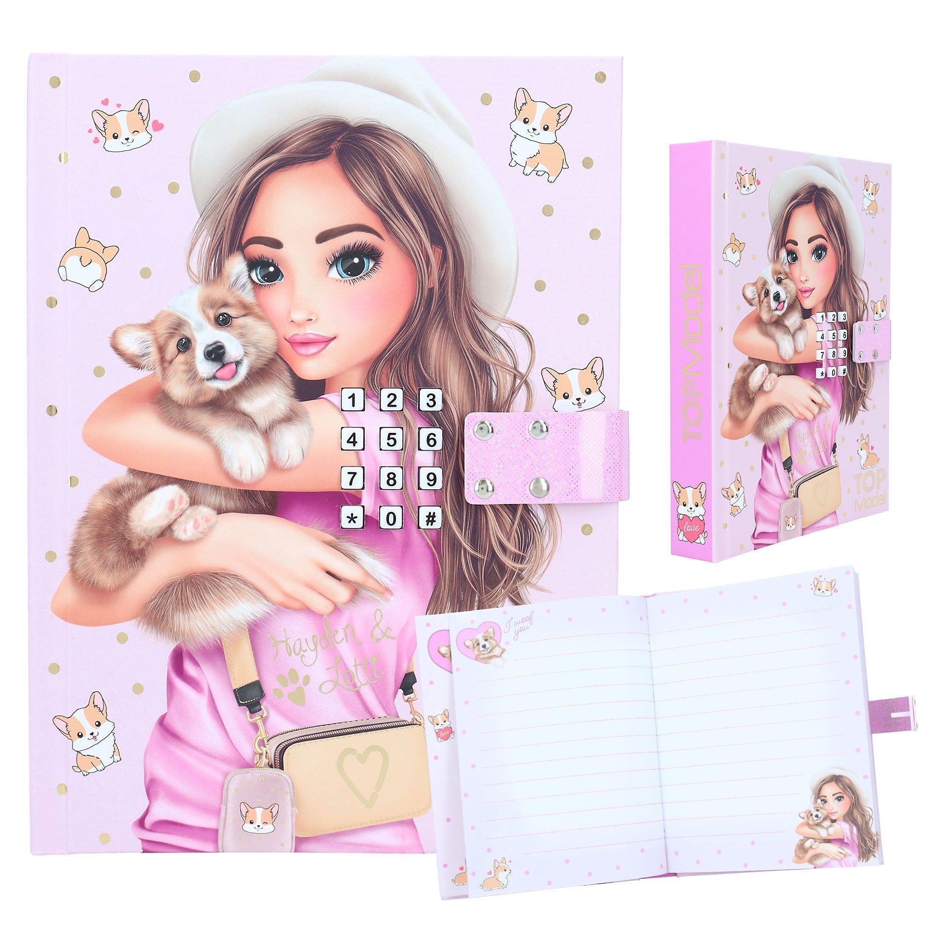 TOPModel dagboek met geheime code CORGI