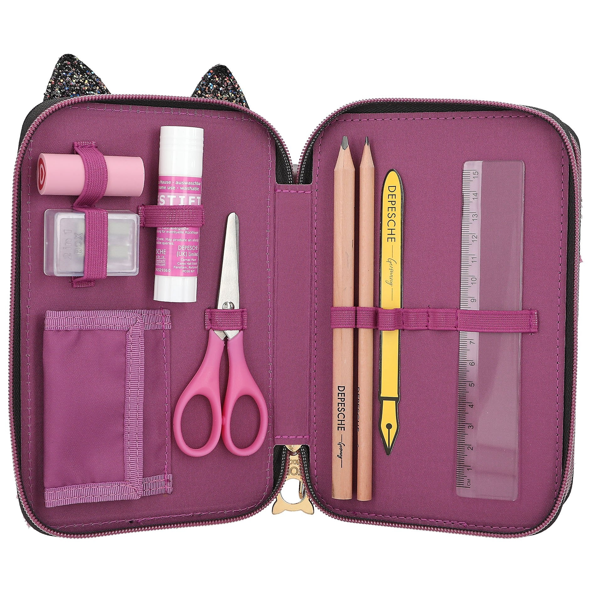 TOPModel 3-vaks etui Leo REBEL KITTY