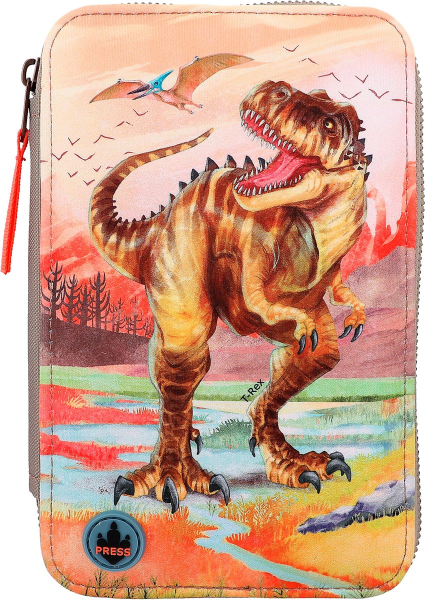 Depesche Dino World 3-vaks etui T-rex