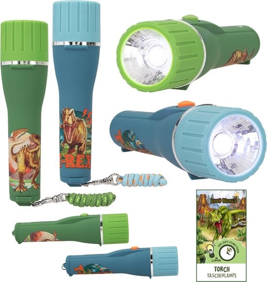 Dino World zaklantaarn met timer