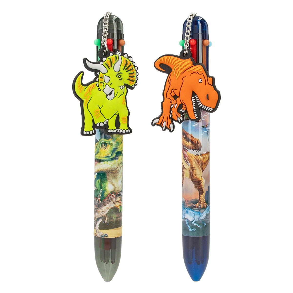Dino World gelpen met 6 kleurn