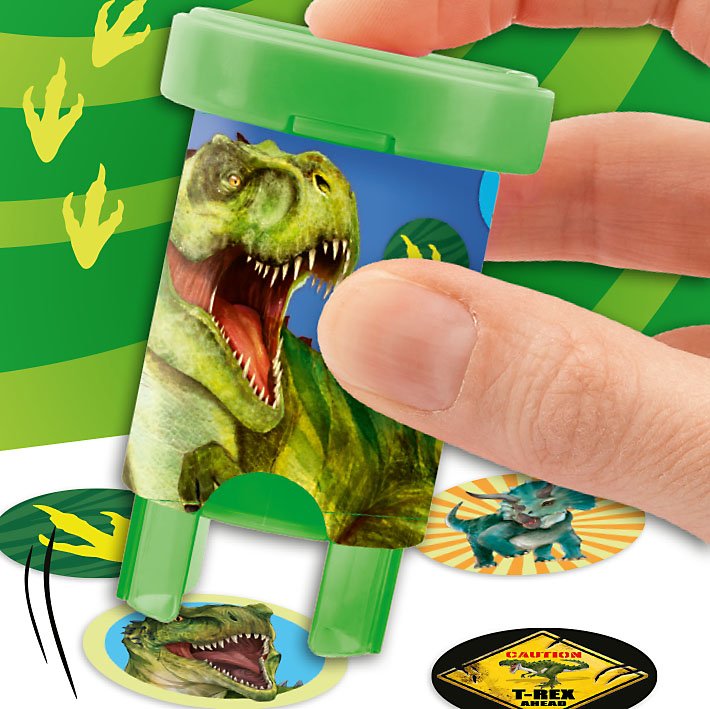 Dino World sticker stamper