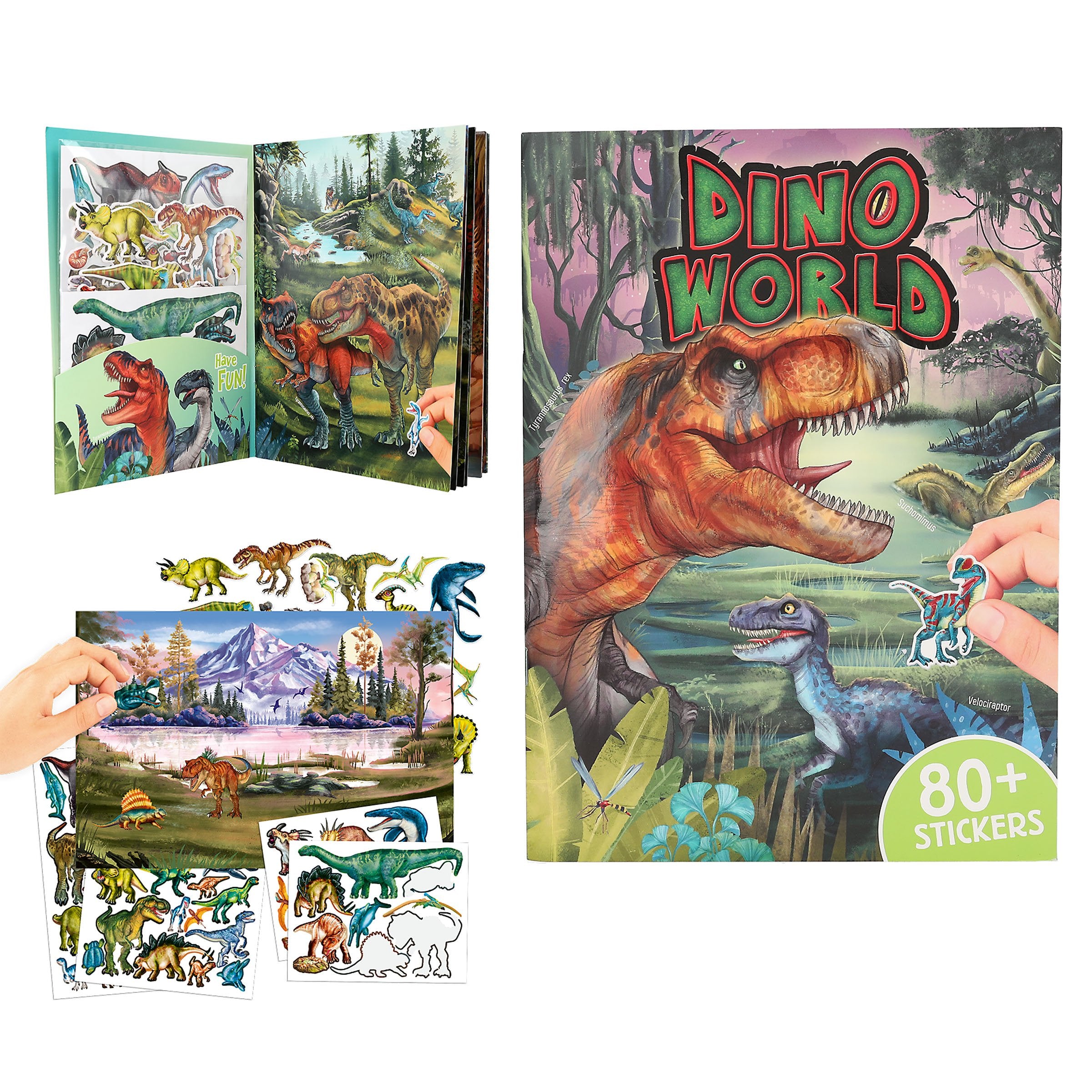 Dino World stickerboek met puffy stickers
