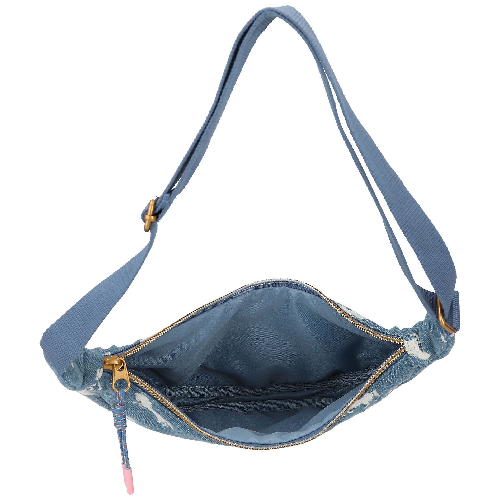 Miss Melody kleine halfronde schoudertas DENIM