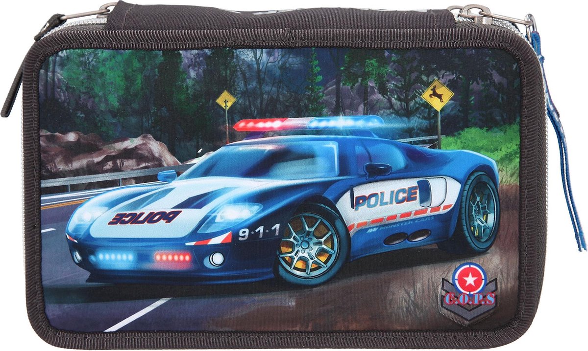 Monster Cars 3-vaks etui LED